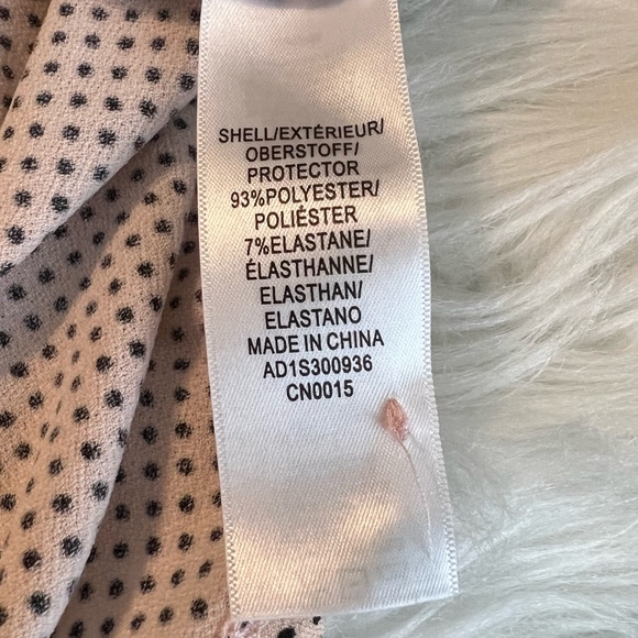 Adrianna Papell Micro dot Blouse Top ruffles smocked No Size Tag (Approx Large) - Picture 8 of 9